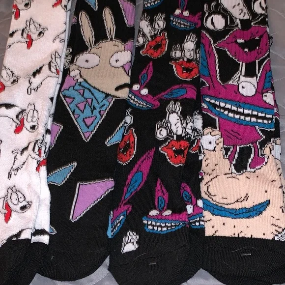 Nickelodeon Cartoon Character Socks - Rocko’s Modern Life Real Monsters - Picture 7 of 7